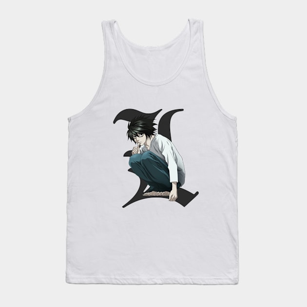 L - Death Note Tank Top by picspixydesigns